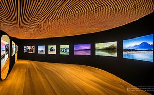 Night stay at peaceful lake fully surrounded by mountain